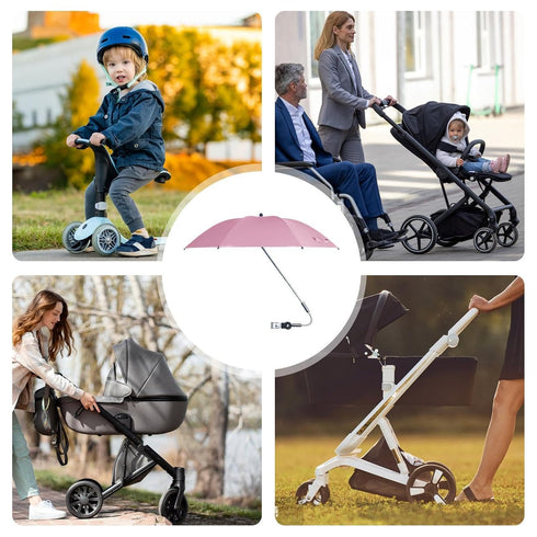 Generic 360 Baby Stroller Parasol - Baby Stroller Umbrella Parasol, Clamp- Stroller Canopy | Uv Protection Stroller Sun