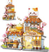 Lucky Cat Building Set,Openable Taiyaki Shop 923PCS Mini Brick Building Toy for
