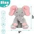 Cuteoy Peek A Boo Elephant Interactive Plush Toy with Moving Ears Musical Singing Talking Stuffed Animal Adorable
