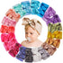 Yxiang 20pcs Baby Headbands with 6" Big Elastics, Nylon Ribbon Bows Hair Accessories for Newborns