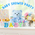 10 Inch Bear Stuffed Animal, First Bear Baby Shower Plush Toy for Wedding Birthday Gift (Blue)