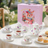 Set 3-8, Set TUZT Tea Party for Little Girls Ages White Floral Porcelain Tea with Gold Trim Edges, Princess Tea Time