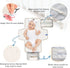 QwThum Portable Diaper Changing Pad Waterproof Foldable Travel Changing Mat with Built-in Pillow for Newborn Girls Boys