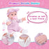 BDDOLL 12'' Playset Baby Doll with Clothes and Dolls Carrier Accessories Included Baby Carrier, Bottles, Nipple, Socks
