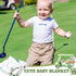 Golf Print Baby Monthly Milestone Blanket for Newborn Baby Boy, Gender Neutral Nursery Decor (Green, Golf)