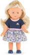 Corolle Mini Corolline Rosy 8" Doll - Anniversary Edition with Special Floral Dress, Blond Hair & Blue Eyes, for Ages 3+