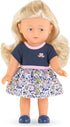 Corolle Mini Corolline Rosy 8" Doll - Anniversary Edition with Special Floral Dress, Blond Hair & Blue Eyes, for Ages 3+