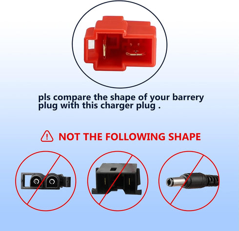12 Volt Battery Charger for Kids Electric Car Riding Toy, 14.4V 1000MA Power Adapter with Red Square Plug
