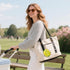 Lemons Round Pacifier Storage Case with Zipper, Portable Pacifier Case for Travel, Diaper Bag & Purse, Pacifier