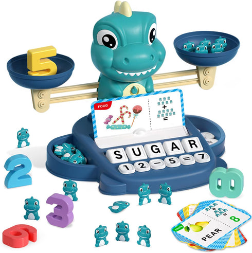 HOPEEYE Dinosaur Kindergarten Preschool Learning Activities Math Counting Matching Letter Toys -