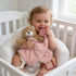 3-in-1 CREVENT Baby Lovey Blanket with Teether & Rattle | Plush Chewable Animal Head Security Blanket, Birthday Gift