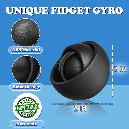 2 Fidget Toys Adults PCs , Sensory Figette Spinner Anxiety Stress Relief Toys Quiet Fidgets Gyro for Autism ADHD Kids