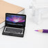 3Pcs Miniature Dollhouse Décor, 1:12 Metal Simulation Laptop, Tablet, Smart Phone Accessories (Black 3Pcs)