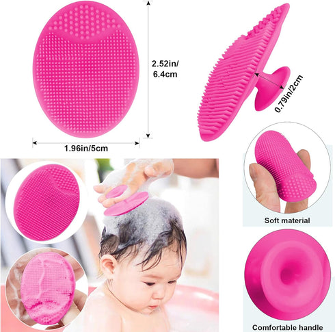 Molylove Set (3 Baby Hair Brush with Wooden Handle and Comb for Newborns & Toddlers | Natural Soft Goat Bristles l Wood