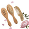 DFDG Personalized Baby Hair Brush Set Custom Wooden Toddler Brush with Laser Engraved