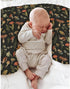 Vintage Mushroom Life Baby Nursing Pillow Covers for Boy Girl Retro Mushroom Leaves Floral Nursery Pillowcase