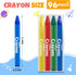 24 Sets 4 (96 Count), Packs, FUMILE of Colors Crayons Crayons Bulk Individual Non-Toxic Mini Crayon for Kids Party