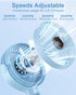 Portable Stroller Fan for Travel - LED Night Light Clip-on Fan Operated by Rechargeable Battery, Cordless Fan with