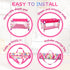 BABESIDE Baby Doll Crib, Foldable Baby Doll Bed for 17-21 Dolls, Doll Pack n Play Kids Gift with Storage Bag (Pink)