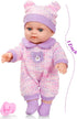 XFEYUE 12'' Backpack Backpack, 3+ Baby Doll with Bear Pattern in Gift Box,Including Clothes Accessories, Baby Bottle