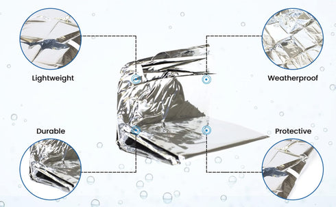 CB-6835-CS Pack 12 30" 17" Primacare of Sterile Foil Baby Bunting Blankets for Newborns and Infants, Disposable