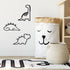 3 Pcs Dinosaur Wall Decor Dino Geometric Wooden Wall Art Nursery Room Decorations for Baby Boys Girls Toddlers Kids