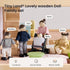 Set, 5-Piece 3+ Tiny Land Wooden Dollhouse People Poseable Wooden Doll Family with Dad, Mom, Brother, Sister, Baby