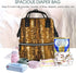 FHEDVBN Backpack Mummy Backpacks Daypack Gold Sequin Sparkle Diaper Bag for Women Multifunction Waterproof for Mom Dad