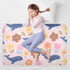 siphylline 52" 34" Cute Cartoon Blue Whale Flowers Extra Large Resuable Potty Training Pad Waterproof Washable Diaper