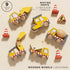 Set Le Toy Van Wooden Construction Vehicles