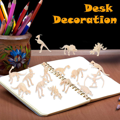 60 Pcs Dinosaur Fossil Skeleton Assorted Dinosaur Skeleton Figures Educational Dino Bones Gift Toys for Science Dino