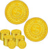 100 Count Plastic Gold Coins Set, Pirate Treasure Gold Play Coins for Kids Party Theme Props Decorations