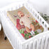 Mushroom Rabbit Easter Changing Pad Cover, Waterproof Decor, Cozy Breathable Lightweight Sheet for Infant/Toddler