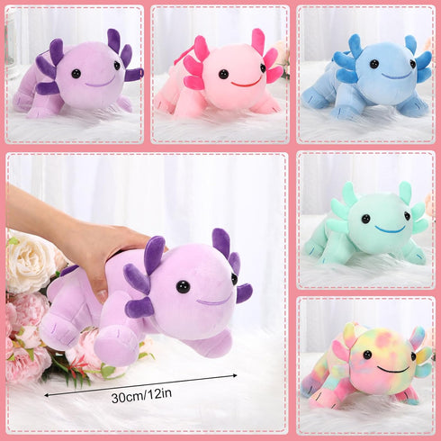 Libima 5 Pcs 12 Inch Axolotl Plush Toys, Cute Soft Stuffed Animal