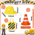 Hillban 36 Set 12 12 12 Pcs Construction Birthday Party Supplies Kids Construction Dress up Kit Including Hat, Tote Bag
