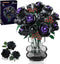 HOGOKIDS Flowers Bouquet Building Set - 15 Black Roses Botanical Collection Building