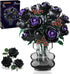 HOGOKIDS Flowers Bouquet Building Set - 15 Black Roses Botanical Collection Building