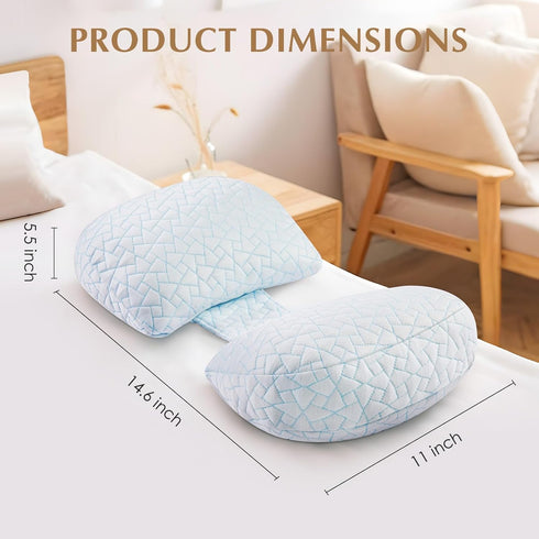 Pregnancy Pillows for Sleeping, Adjustable Travel Wedge Pillow for Belly, Back & Hip Support, Compact Maternity Sleep