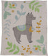 Creative Co-Op Recycled Cotton Blend Llama Baby Blanket, Multicolor