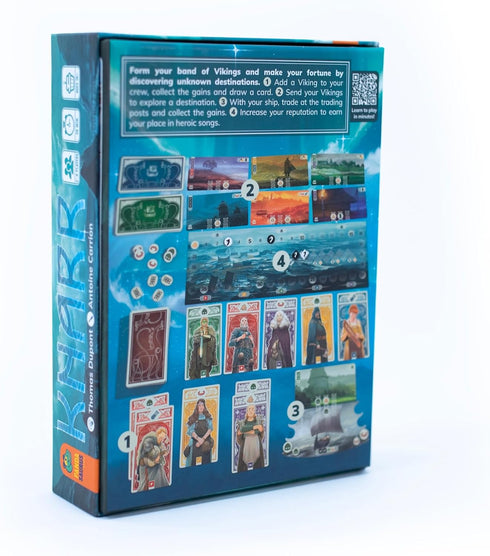 10+, 2-4 30 Knarr Board Game - Form the Greatest Band of Vikings! Thrilling Exploration and Strategy Game, Fun Family