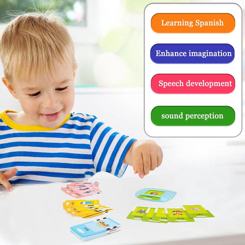 1 2 3 4 5 6, 258 516 Startcan Spanish & English Talking Flash Cards for Toddlers Audible Toys for Kids to Learn Spanish