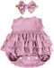 Aori Lifelike Baby Dolls Clothes 20 Inch Purple Dress Clothing Set for