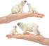 Toymany 6PCS Polar Bear Figurines Toy - Realistic Plastic Arctic Animals Family Set for Christmas Educational Toys