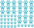 49 Pieces/Set Dog Paws Wall Decals, Vinyl Pawprints Sticker Animal Footprint Wall Art for Kids Nursery Decor