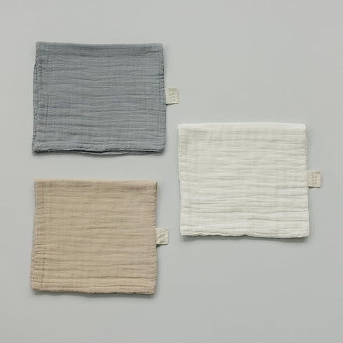 3-Pack, Set Mebie Baby Burp Cloths, Dusty Blue Print Muslin Burp Cloth for Spit Up, Drool, and More, Boho Burp Cloths