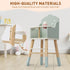 18 inch 18 inch Pithfor Wooden Baby Doll High Chair, Baby Doll Furniture, Fits Up to Dolls, Doll Accessories - Green