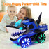 KidsMind 2-4 1 3 4 5 6 Shark Toys for Baby, Monster Trucks for Toddlers Flashing Light Up Shark Car with Music, Baby