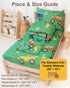 Set, 4-Piece Set TinyPalsa Toddler Bedding Green Monster Truck Comforter for Girls and Boys, Breathable Crib Bedding