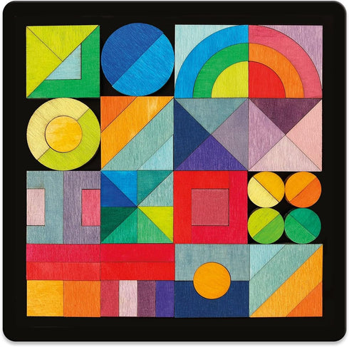 Brainwright – Magnetic Shapes - Magnetic Wooden Free-Form Shapes Puzzle for Ages 8 and Up, Travel Fun