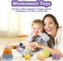 Montessori Toys for Babies, Soft Stacking Building Blocks, Rings, Balls Sets, 3 in 1 Baby Toys Bundle for 6-12 Months,